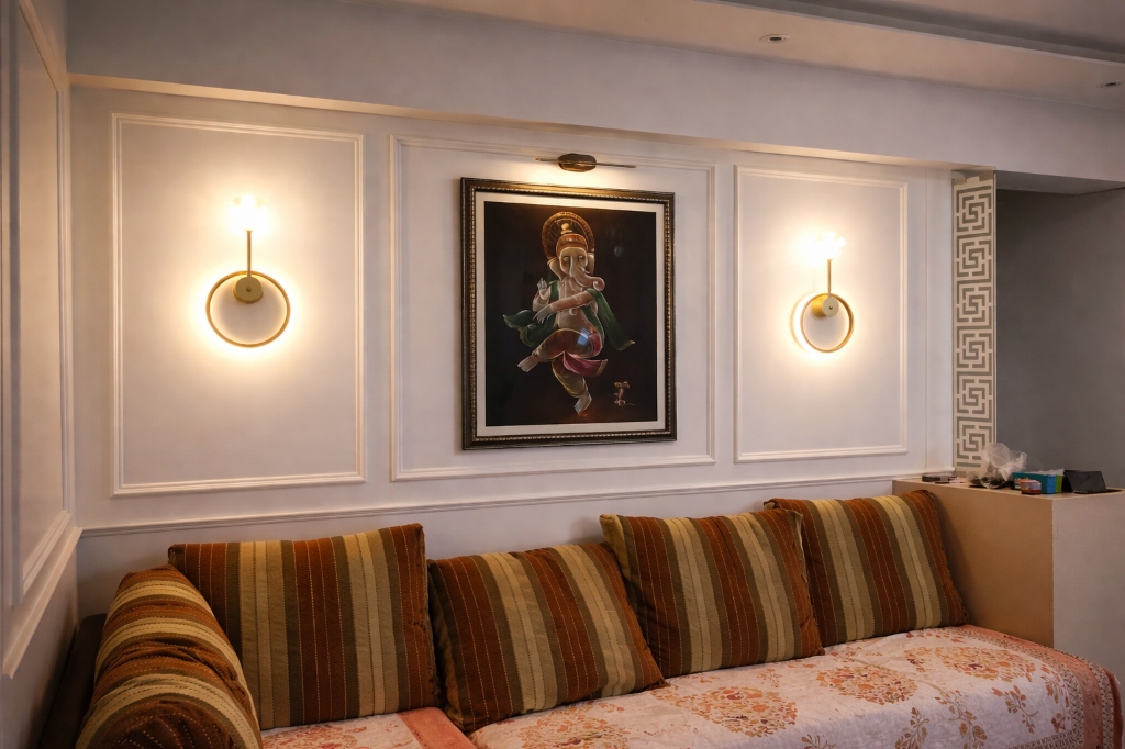 Sofa Setting with Traditional Art